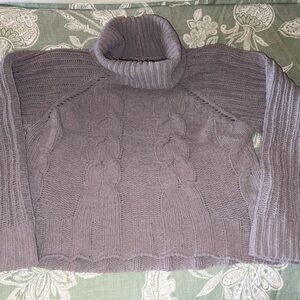 Harper Cable Knit Turtleneck Sweater S